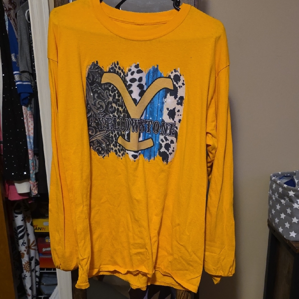 Yellowstone Women/ MenLong Sleeve Shirt - Yellow